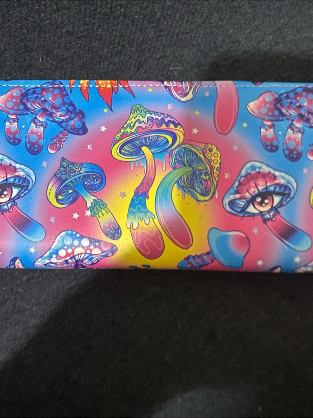 Psychedelic Mushroom Print Women’s Clutch Wallet - Multi